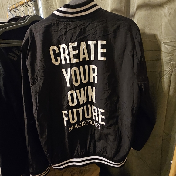 BlackCraft Create Your Own Future Double Zipper Bomber Jacket - Picture 4 of 12